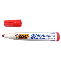 Red Bic Velleda dry wipe marker Pens (Box of 12)
