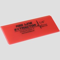 Fusion 5" 3/8" Thick Red Line Single Bevel Squeegee
