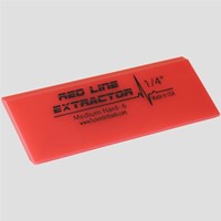 Fusion 8" 3/8" Thick Red Line Single Bevel Squeegee
