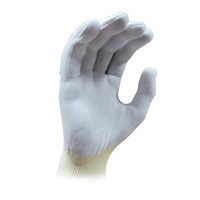 White Seamless Polyester Vehicle Wrapping Gloves Large x 25 pairs