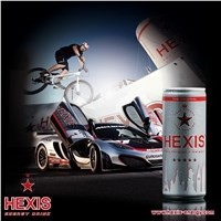 HEXIS Premium Energy Strawberry Drink 33ml pack of 4 x 6 cans