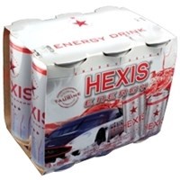 HEXIS Premium Energy Strawberry Drink 33ml pack of 6 cans