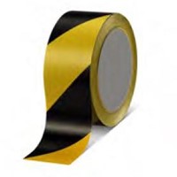 HEXIS Social Distancing Tape Black/Yellow (48mm x 33m)