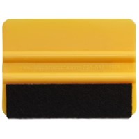 100mm Lidco poly blend yellow squeegee with black felt edge