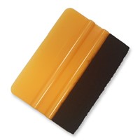 LIDCO 100mm Poly Blend Yellow Squeegee With Standard Felt Buffer