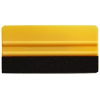 150mm Lidco poly blend yellow squeegee with black felt edge