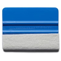 100mm Lidco poly blend blue squeegee with white premium felt edge