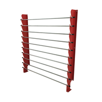 Wall Rack System For 10 Rolls on 2" & 3" Cores, Supplied With Media Poles.                                                