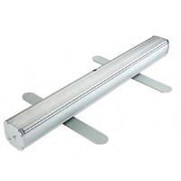 Rollup Atom 800mm wide silver banner stand with clip top