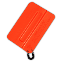 YELLOTOOLS 100mm Shore 82 PTFE Blend Orange Magnetic Squeegee