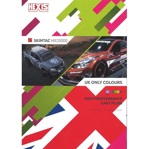 HEXIS HX20000 series colour card A4 (UK Only Colours) Printed