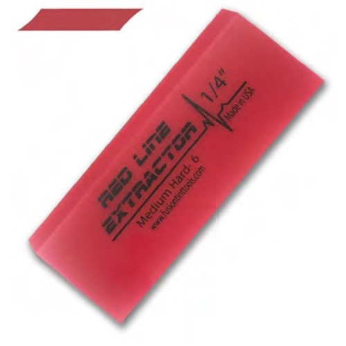 FUSION 125mm RED LINE EXTRACTOR 6.3mm Thick Double Bevel Squeegee