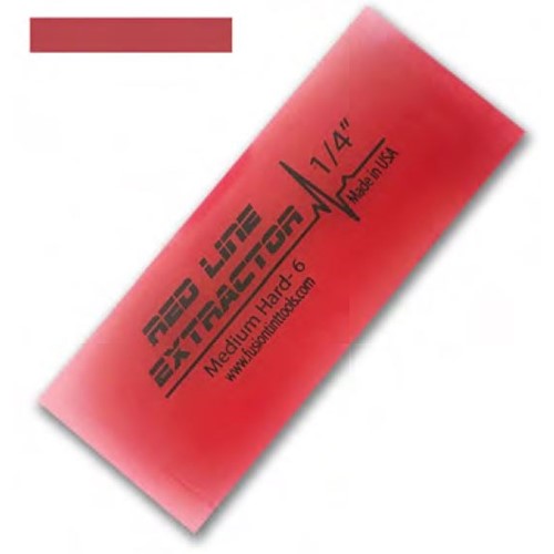 FUSION 125mm RED LINE EXTRACTOR 6.3mm Thick No Bevel Squeegee