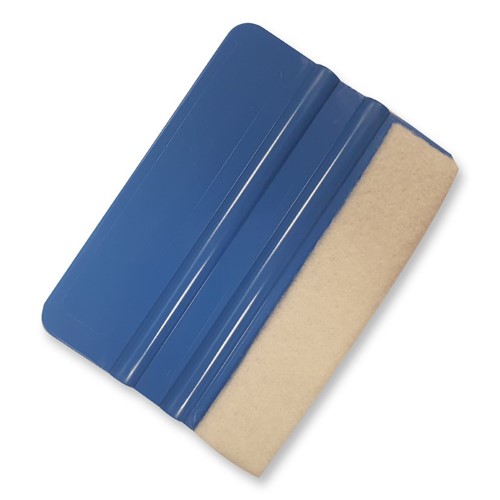 LIDCO 100mm Poly Blend Blue Squeegee With Premium Felt Buffer