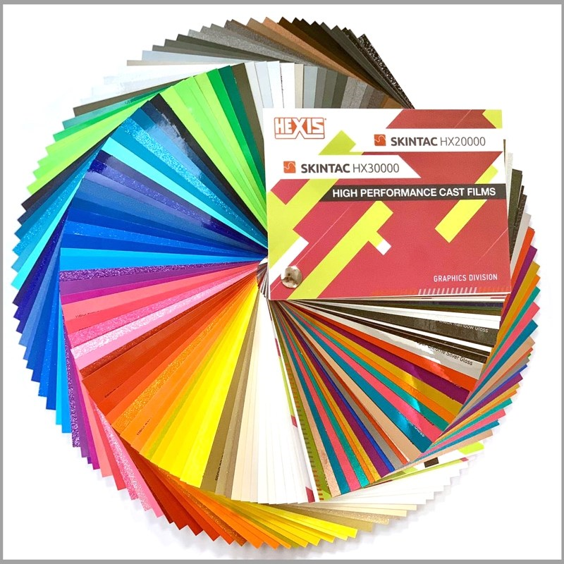 High Performance Cast HEXIS Skintac HX20000 & HX30000 High Performance Cast Wrap Films Swatch